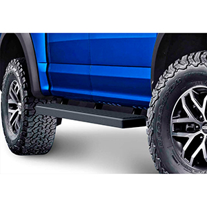 APS iBoard Running Boards 5in Black Compatible with Ford F150 2015-2021 SuperCrew Cab