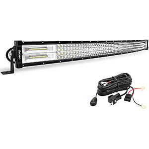 oEdRo LED Light Bar Curved with Wiring Harness Quad-Row 42In 1128W Spot Flood Combo Led Lights Work Lights Fog