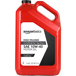 AmazonBasics High Mileage Motor Oil - Synthetic Blend - 5W-20
