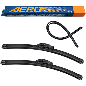 AERO Voyager 26 Inch + 16 Inch OEM Quality Premium All-Season Windshield Wiper Blades with Extra Rubber Refill + 1 Year Warranty