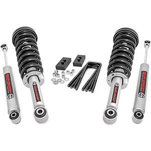 Rough Country 2 Inch Leveling Lift Kit (fits) 2009-2013 F150 4WD | N3 Struts / N3 Shocks | Suspension System