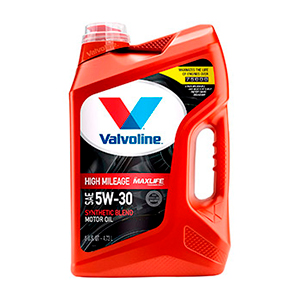 Valvoline High Mileage with MaxLife Technology SAE 5W-30 Synthetic Blend Motor Oil 5 QT